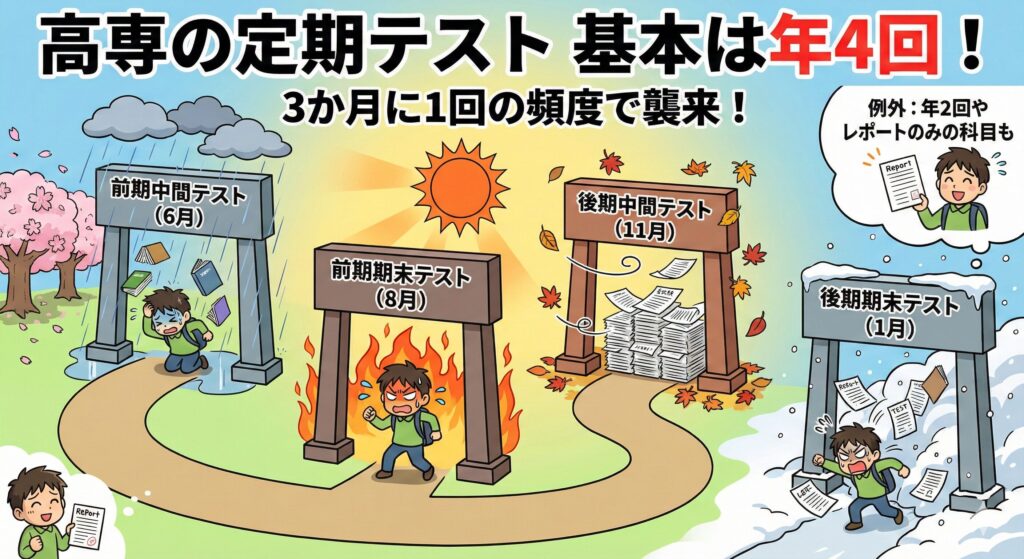 定期テストは年に何回？｜基本は年4回
