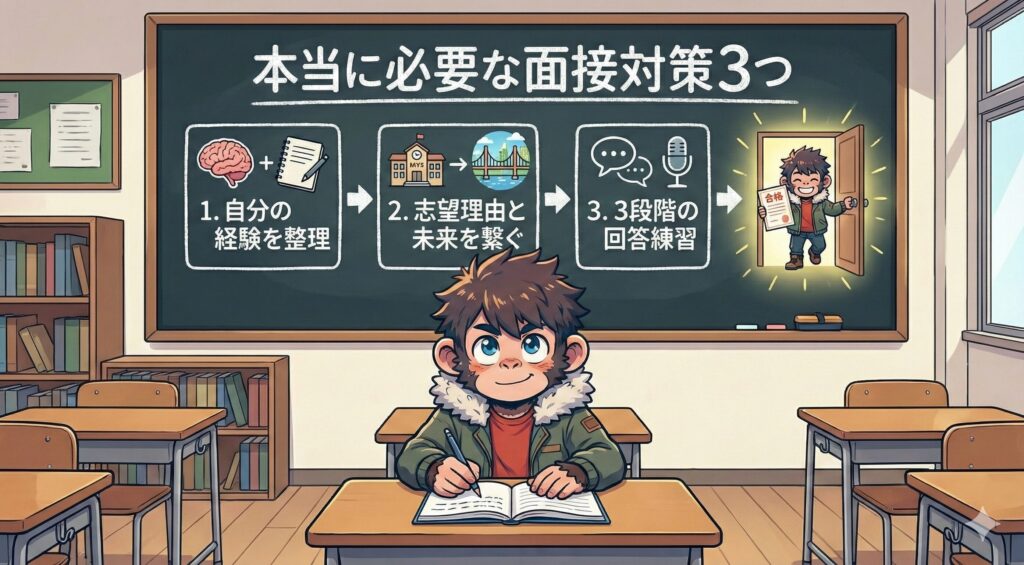 本当に必要な面接対策3つ